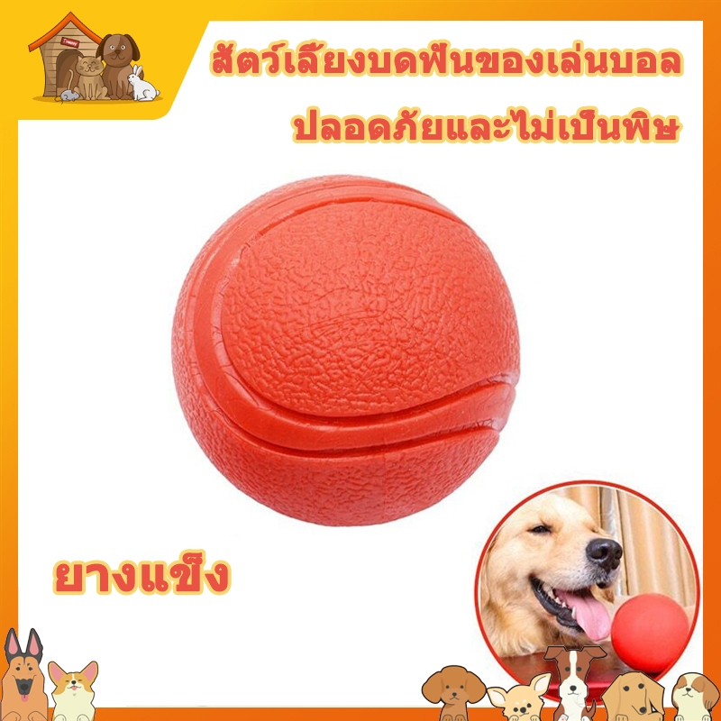 ลูกบอลยางแข็ง เด้งกลับได้ ขนาดใหญ่ สําหรับฝึกสัตว์เลี้ยง สุนัข ขนาดเล็ก กลาง