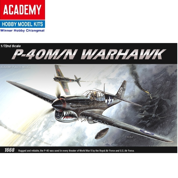 โมเดลเครื่องบิน Academy 12465 P-40M/N WARHAWK scale 1/72
