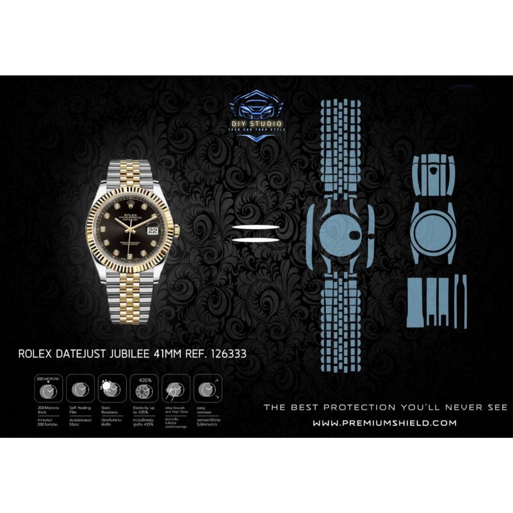 ฟิล์มใสกันรอยนาฬิกา รุ่นDATEJUST JUBILEE 41MM REF. 126333