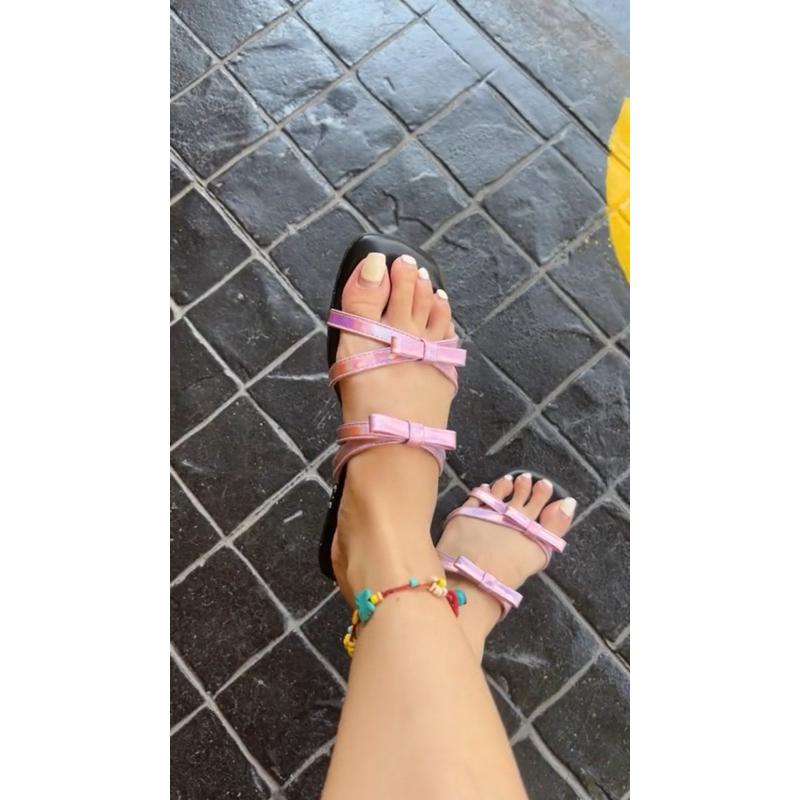 รองเท้าแตะพื้นนุ่ม สองตอนโบว์สุดคิ้ว(ไซส์36-45) - รูปที่ 5