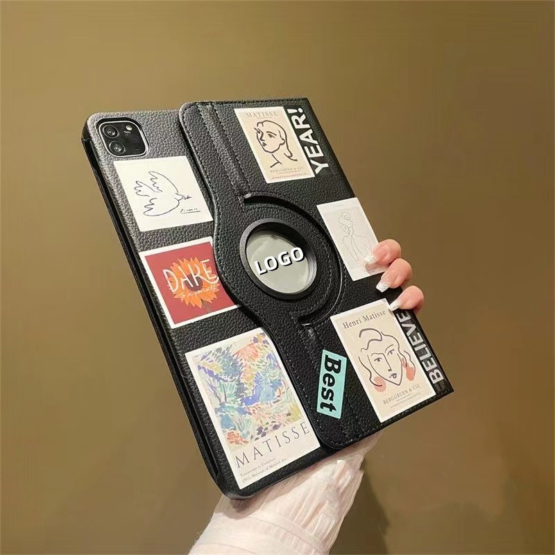 24 ชั่วโมงส่ง สไตล์ตะวันตก แฟชั่น เคส for iPad pro 2024 11 Gen10 10.9 2022 Gen9 10.2 เคสไอแพด Air4 5 6 Case การหมุน 360