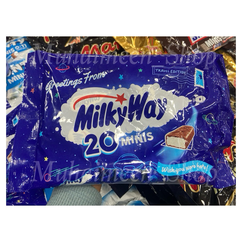 Milky Way Mini Chocolate แคนดี้บาร์ช็อกโกแลตนม 1 ถุงมี 20
