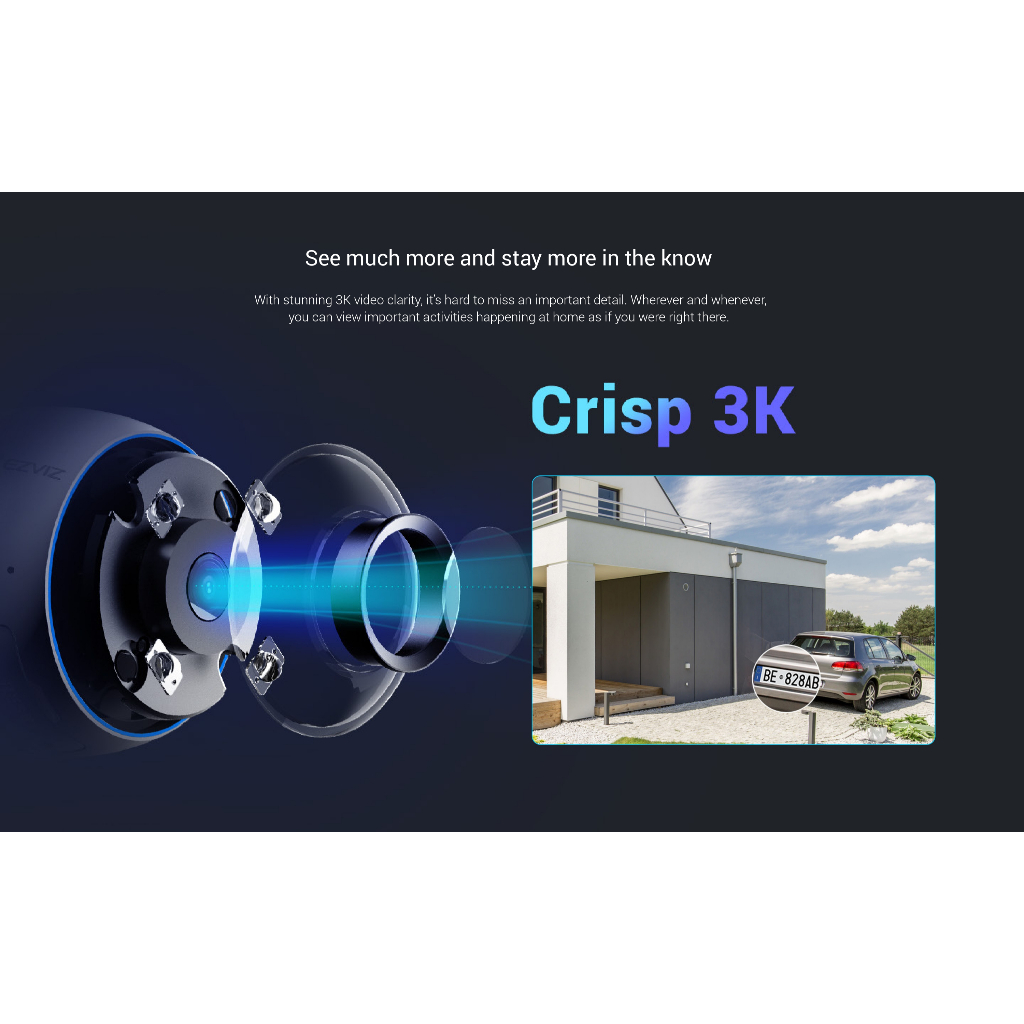 Ezviz H3 5MP Wi-Fi Smart Home Camera ประกัน 2 ปี
