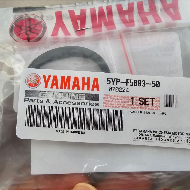 5YPF580350 ซีลลูกสูบดิสค์เบรค Nouvo SX Fino Qbix Nmax Aerox Finn Grand Filano 5YP-F5803-50 5YP-W0047