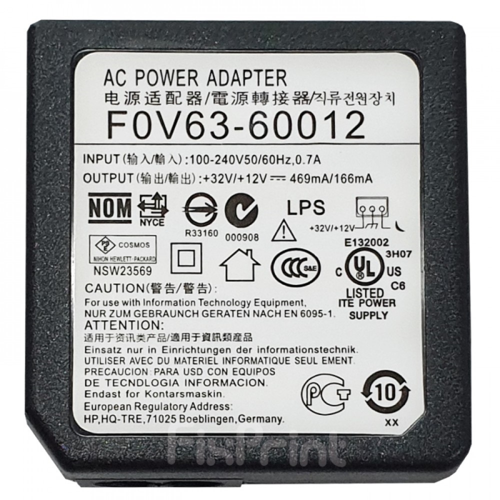 Adaptor Printer HP Smart Tank 500 510 515 615, Power Supply Part Number (F0V63-60012) Original