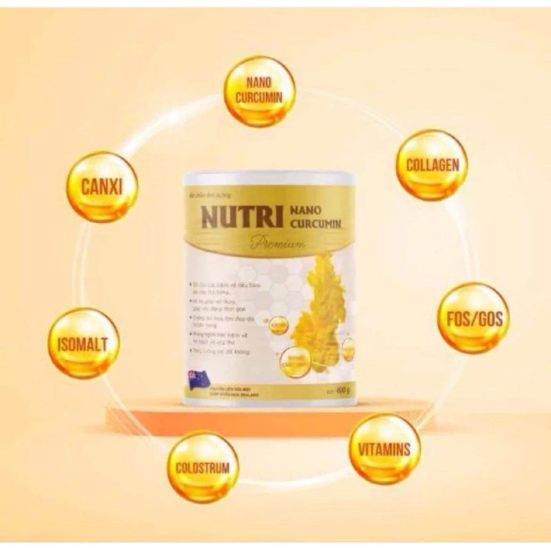 นมNUTRI NANO CURCUMIN 800g นมสำหรับผู้ป่วยโรคกระเพาะ ลดกรดไหลย้อน ลดท้องอืดท้องเฟ้อ ช่วยย่อยระบบขับถ่าย