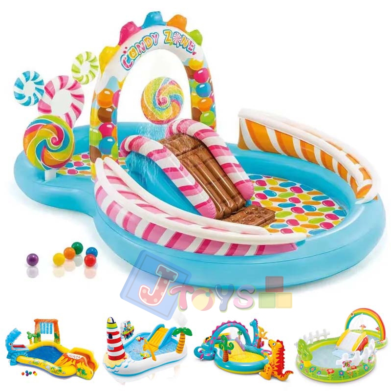 Intex สวนน้ำเป่าลมขนาดใหญ่ สระน้ำแฟนซี สระน้ำเป่าลม สระน้ำเด็ก