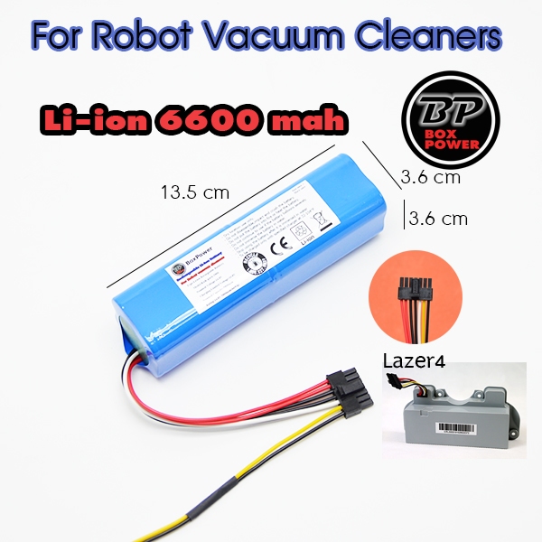 แบตเตอรี่สำหรับหุ่นยนต์ดูดฝุ่น และเครื่องดูดฝุ่นอัตโนมัติ Auto Bot Lazer4 (Li-on5200- 6600mah) 14.8V