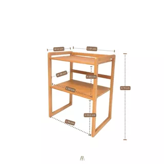 MAAI Design Denshi Shelf ชั้นวางไมโครเวฟ2ชั้น วางของอเนกประสงค์หรือชั้นวางเตาอบไมโครเวฟ สไตล์ญี่ปุ่น