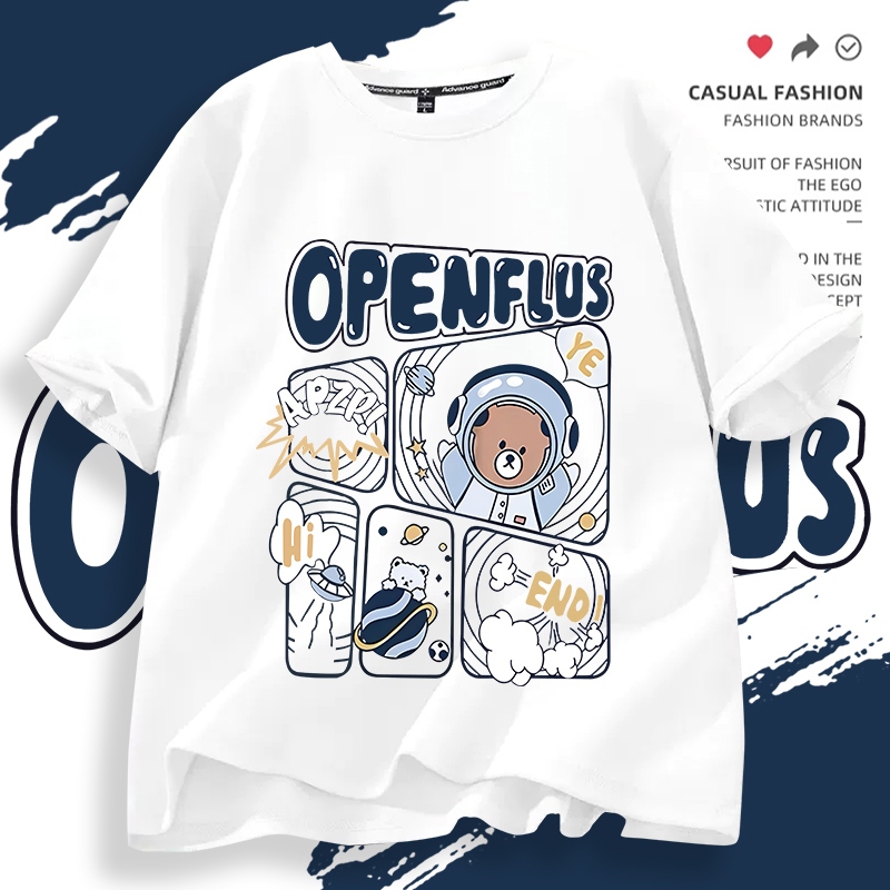 D684（พร้อมส่งจากไทย）เสื้อยืดแขนสั้น สำหรับชายและหญิง.ลายแฟชั่นน่ารัก