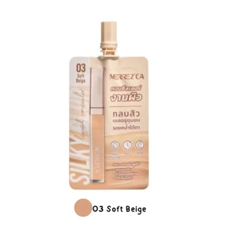 Merrez'ca Silky Blur Liquid Concealer เมอร์เรสก้า ชิลกี้ เบลอ ลิควิด คอนซีลเลอร์ เป็นเนื้อครีมสูตรพิเศษคุมมัน(1ซอง)