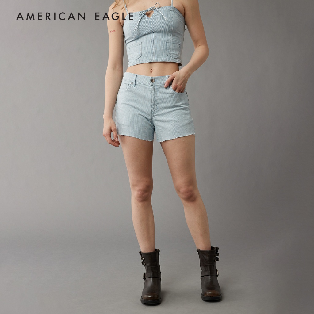 American Eagle Stretch 4" Perfect Striped Short กางเกง ผู้หญิง ขาสั้น ลายตรง (EWSS 033-7868-478)