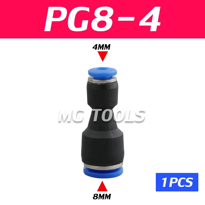 ข้อต่อลม PG ข้อต่อลมตรงสวมเร็ว เสียบสายลม 2 ข้างไม่เท่ากัน thumbnail 5