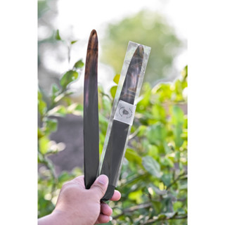 มีดคว้านมะพร้าวถอดเสื้อเขาควายเเท้100%9นิ้ว