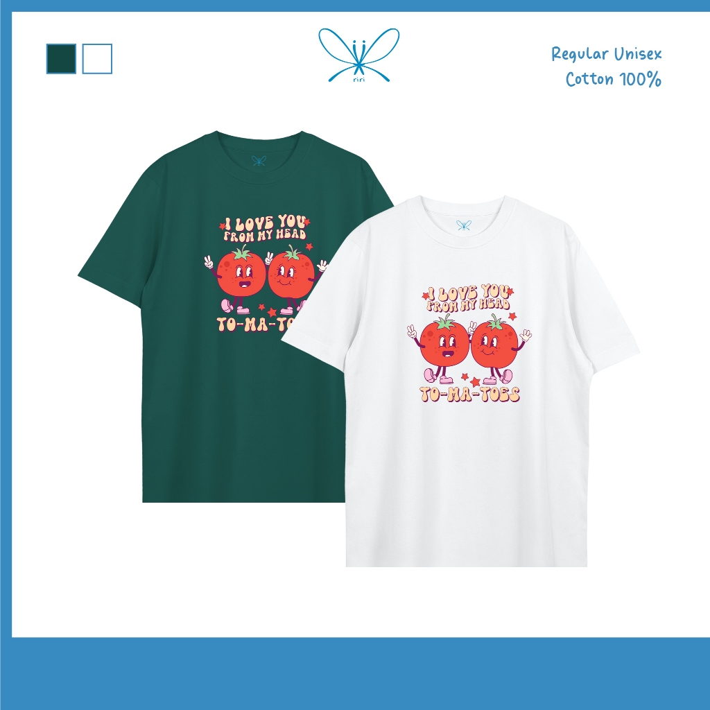 I love you from my head เสื้อยืด T-shirt Regualr Unisex Cotton100%