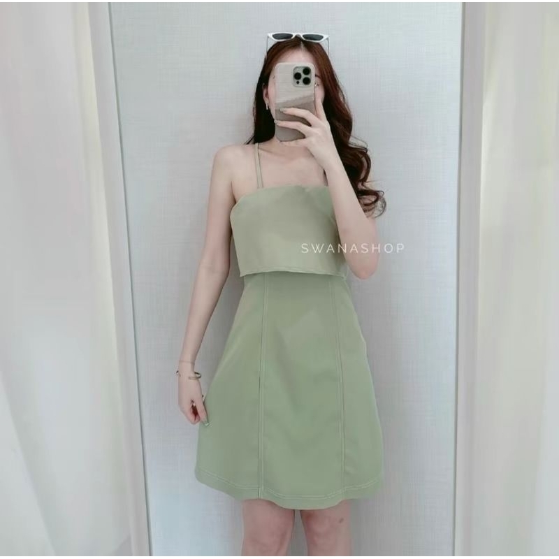 เดรส เขียว swanashop