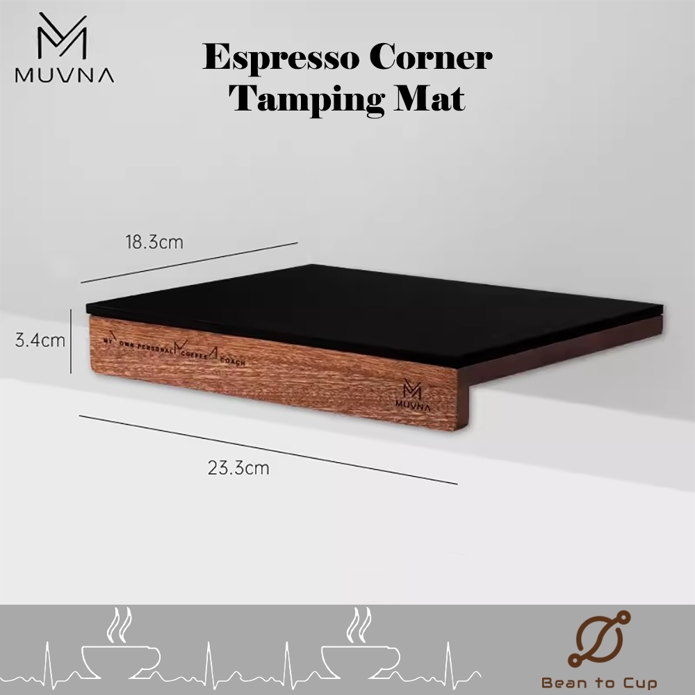 Muvna Espresso Cormer Tamping Mat // แผ่นรองแทมป์กาแฟ แผ่นยางรองแทมป์กาแฟ แผ่นยางวางอุปกรณ์กาแฟ
