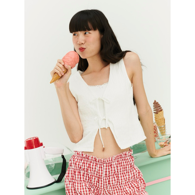 Charlotte Tank //เสื้อกั๊กผูกหน้า