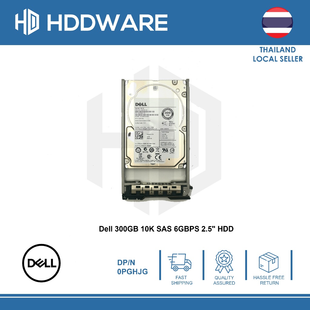 DELL 300GB 10K 6G SAS 2.5'' 512n HDD // PGHJG // 0PGHJG // ST300MM0006