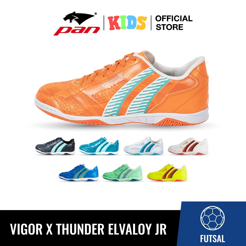 [PANTSDGWS ลด 100] PAN รองเท้าฟุตซอล เด็ก รุ่นVIGOR X THUNDER ELVALOY PF14PA ไซซ์35-38