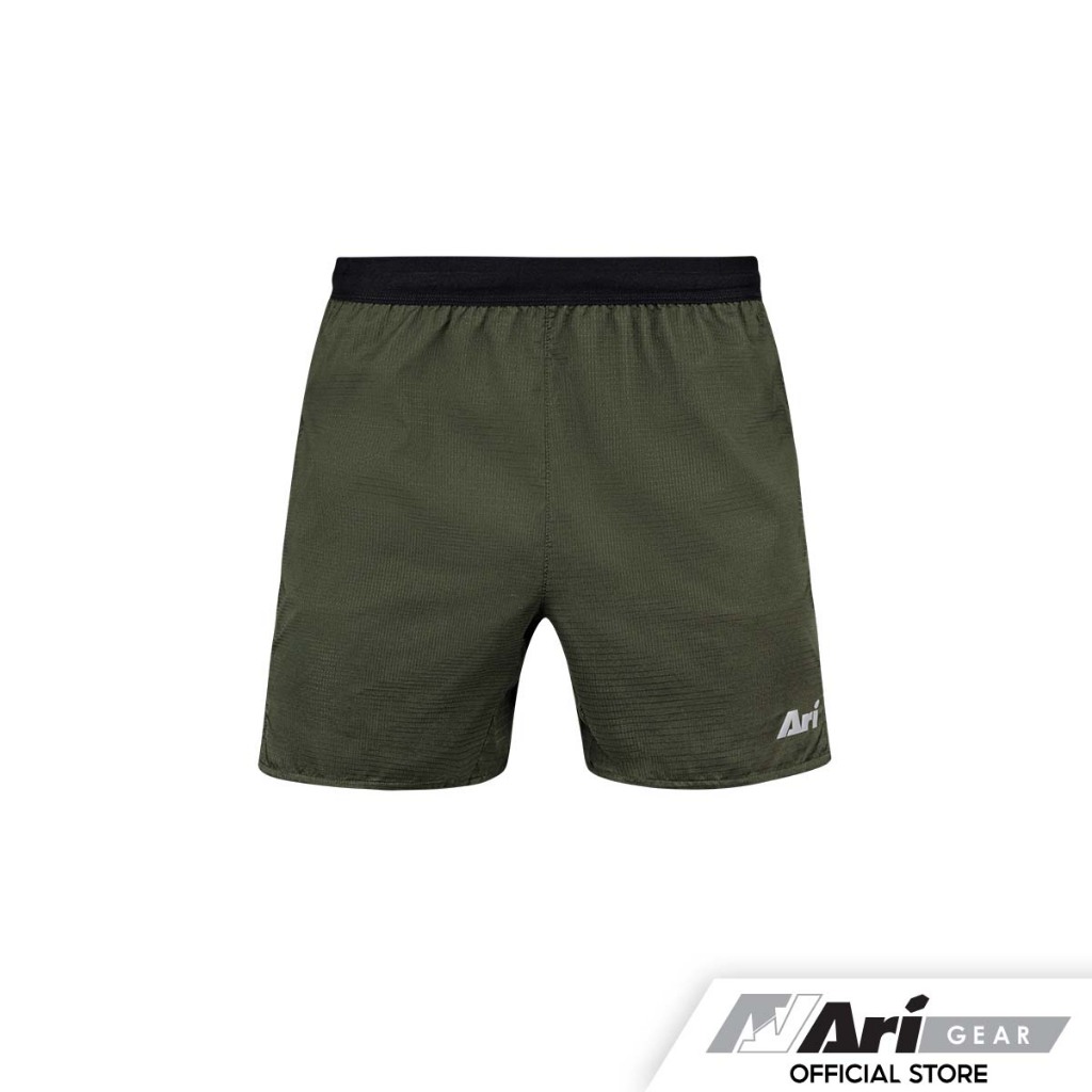ARI MEN'S AEROSPEEDV2 3" RUNNING SHORTS - OLIVE/SILVER/BLACK กางเกงวิ่งผู้ชาย อาริ เอโรสปีด สีเขียว