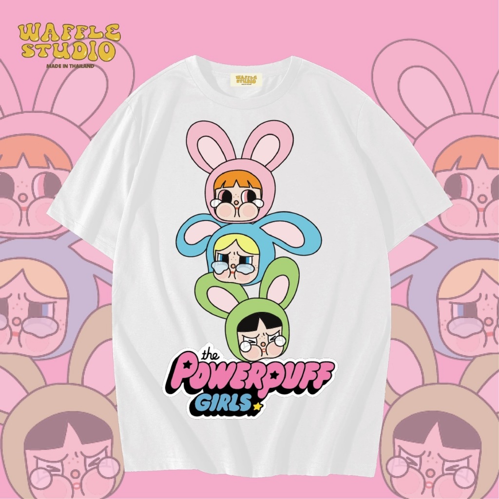 [ ส่งฟรี ] WS0215 เสื้อยืดโอเวอร์ไซส์ เสื้อยืดเกาหลี ผ้าคอตตอน100% เสื้อยืด ครายเบบี้ Cry Baby Pop Mart WAFFLE STUDIO
