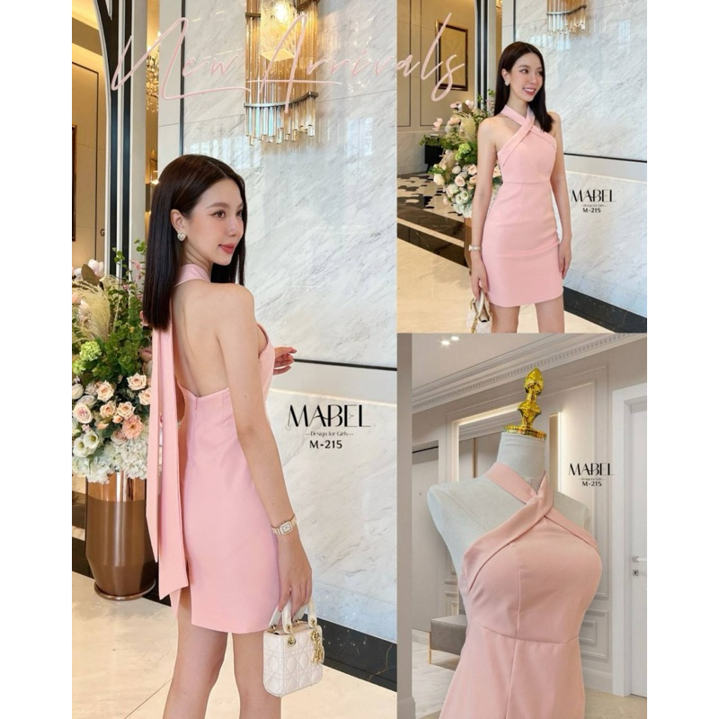 (พร้อมส่ง) Nabi&Mabel9 Mini Dress สีชมพู เว้าโชว์หหลังเล็กน้อย ผ่าด้านหลัง เซ็กซี่นิดๆ น่ารักมากกค่ะ