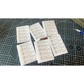 สติกเกอร์ขนาดล้อ 1ชุดมี5ชิ้น สติกเกอร์ล้อรถยนต์ สติกเกอร์แต่…