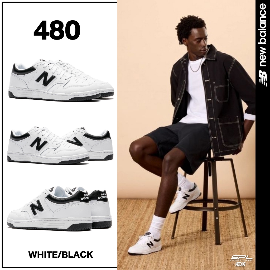New Balance รองเท้าผ้าใบ รองเท้าลำลอง NB ND UX 480 White-Black BB480LBK (3200)