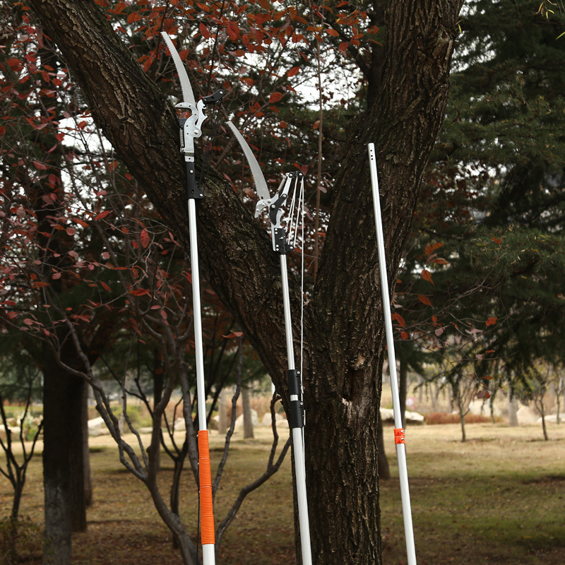 กรรไกรตัดแต่งกิ่ง เลื่อยตัดแต่งกิ่ง กรรไกรตัดกิ่ง ยาว3.5เมตร วัสดุใบมีด เหล็ก SK5 4ล้อ ปากกรรไกรกว้างสุด4ซม - รูปที่ 7