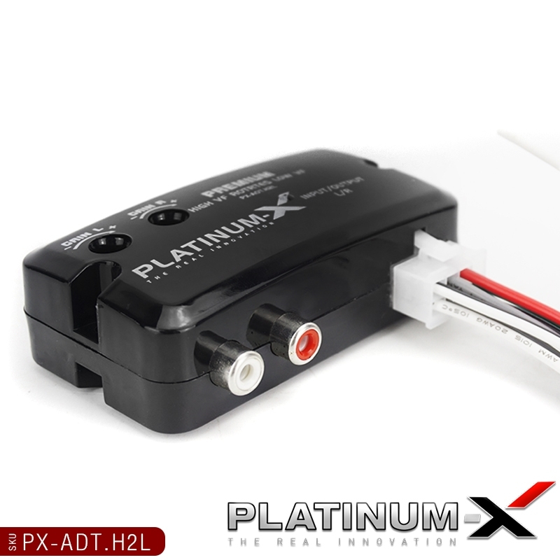 PLATINUM-X  ตัวแปลงสัญญาณเสียง HI TO LOW PX-ADT.H2L หลังวิทยุเดิมให้เป็นหัว AUX RCA แปลงสัญญาณ
