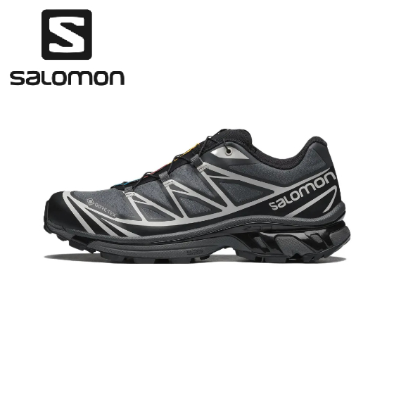 ของแท้ 100% Salomon XT-6 GORE TEX Black Grey Silver รองเท้าผ้าใบสำหรับผู้ชาย และผู้หญิง