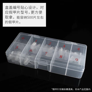 กล่องพลาสติกใสใส่เล็บ กล่องแยกของให้เป็นสัดส่วน 10 ช่อง