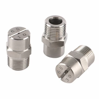 หัวฉีดสเปรย์พัดลม สแตนเลส 304 เกลียว Flat fan nozzle แข็งแรงทดทาน กันสนิม