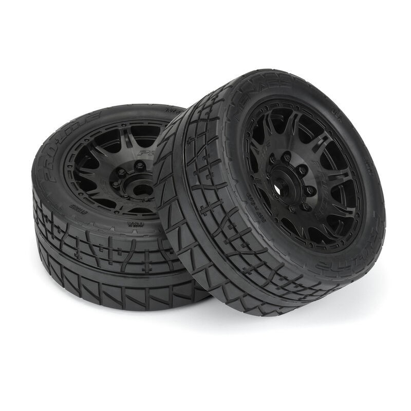 Proline Racing 1/6 Menace HP BELTED F/R 5.7" MT Tires Mounted 24mm Blk Raid (2) PRO1020510