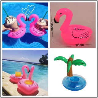 ที่รองแก้ว แฟนซี เป่าลม ลอยน้ำ Cup Drink Holder
