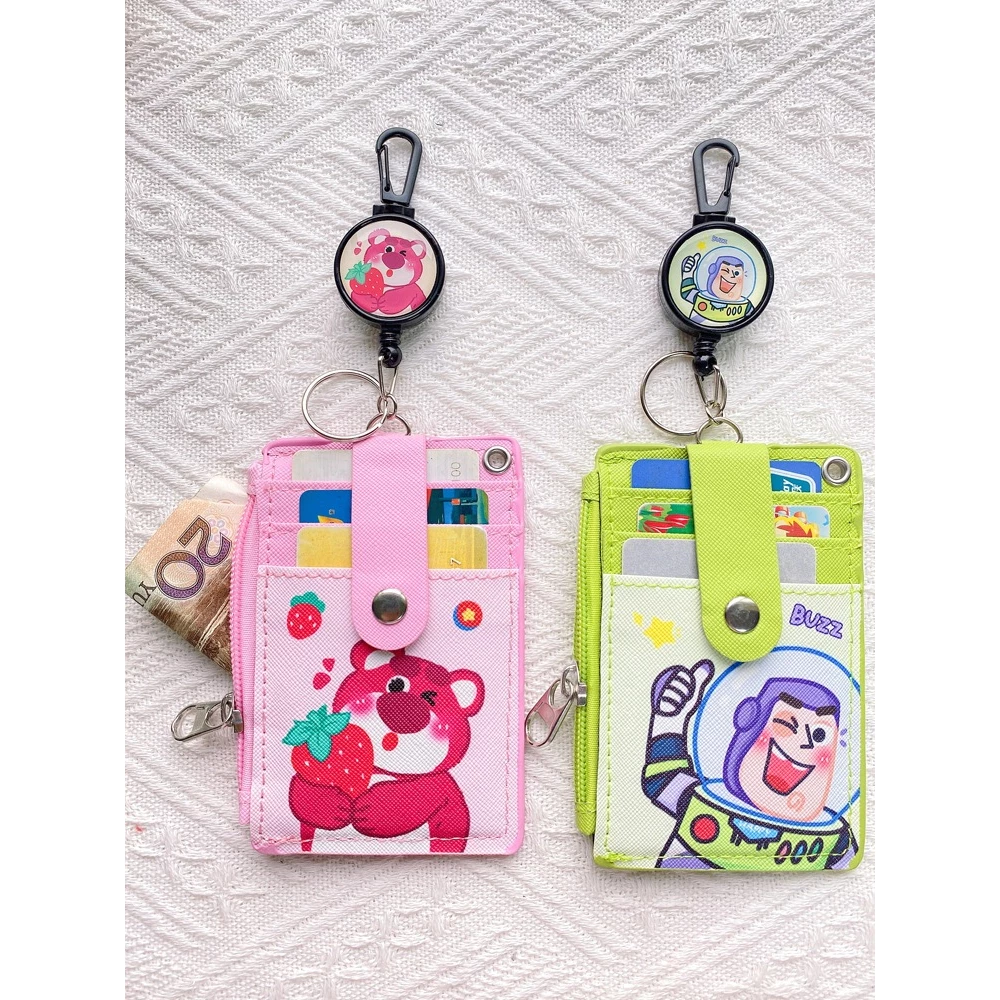 [📣ส่งจาก กทม.] [แบบตะขอ3ช่องมีโยโย่] ป้ายใส่บัตรพนักงาน/บัตรMRTลายการ์ตูน