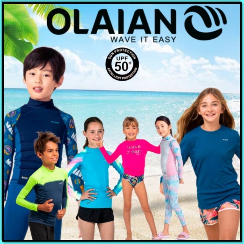 ของแท้🔥 เสื้อกันยูวี เสื้อเดินชายหาด Olaianรุ่น 500L สำหรับ เด็ก ผู้ชาย ผู้หญิง