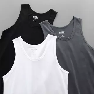 ผู้ชายโพลีเอสเตอร์ธรรมดา Sando Slim Fit เสื้อกั๊กด้านบนมัสลินกล้ามเนื้อพื้นฐาน