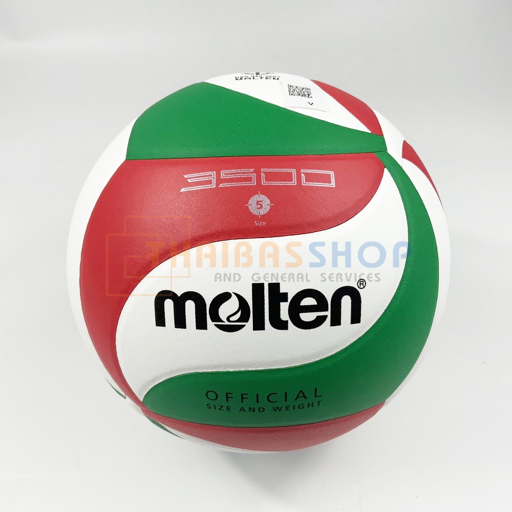 ลูกวอลเลย์บอล ลูกวอลเล่ย์ Molten V5M3500 ของแท้ 100% size 5 หนัง PU กันน้ำ เหมาะกับสนามกันแจ้ง