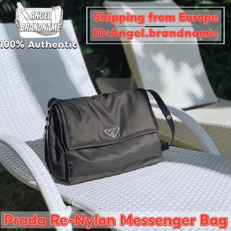 👜ปราด้า Prada Cini PM/MM/GM Re-Nylon Messenger Bag