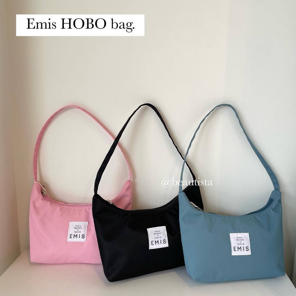 emis Hobo  bag กระเป๋าสะพายไหล่ผ้าไนล่อน สไตล์เกาหลี