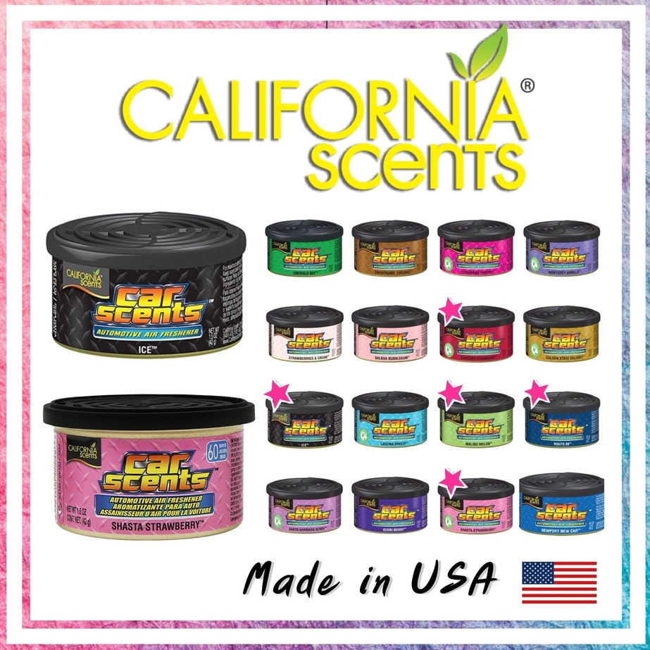 California Scents น้ำหอมรถยนต์ Fiber Can แบบกระป๋องไฟเบอร์ ของแท้ USA ใช้ได้ในรถและในบ้าน