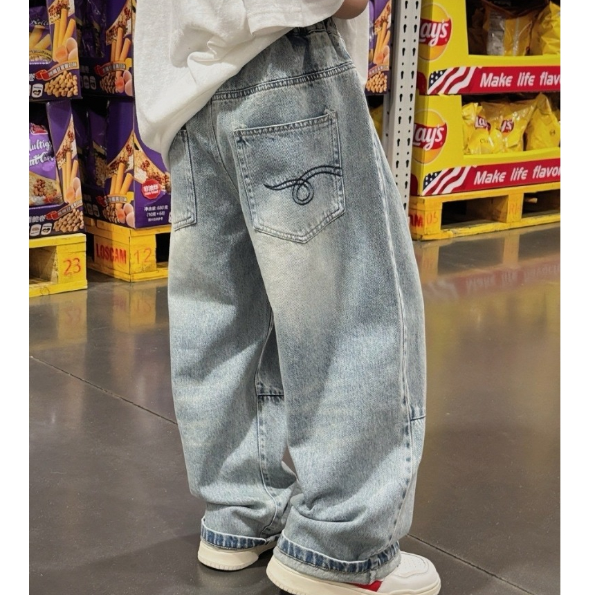 P31 -(100-150) กางเกงยีนส์ลูกชายปักลายด้านหลัง **พร้อมส่ง**