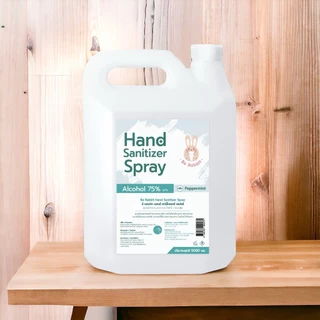 ซื้อใหญ่คุ้มกว่า!! แอลกอฮอล์สเปรย์ 75% ขนาด 5000 ml / กลิ่น เปปเปอร์ มินต์ / Food Grade