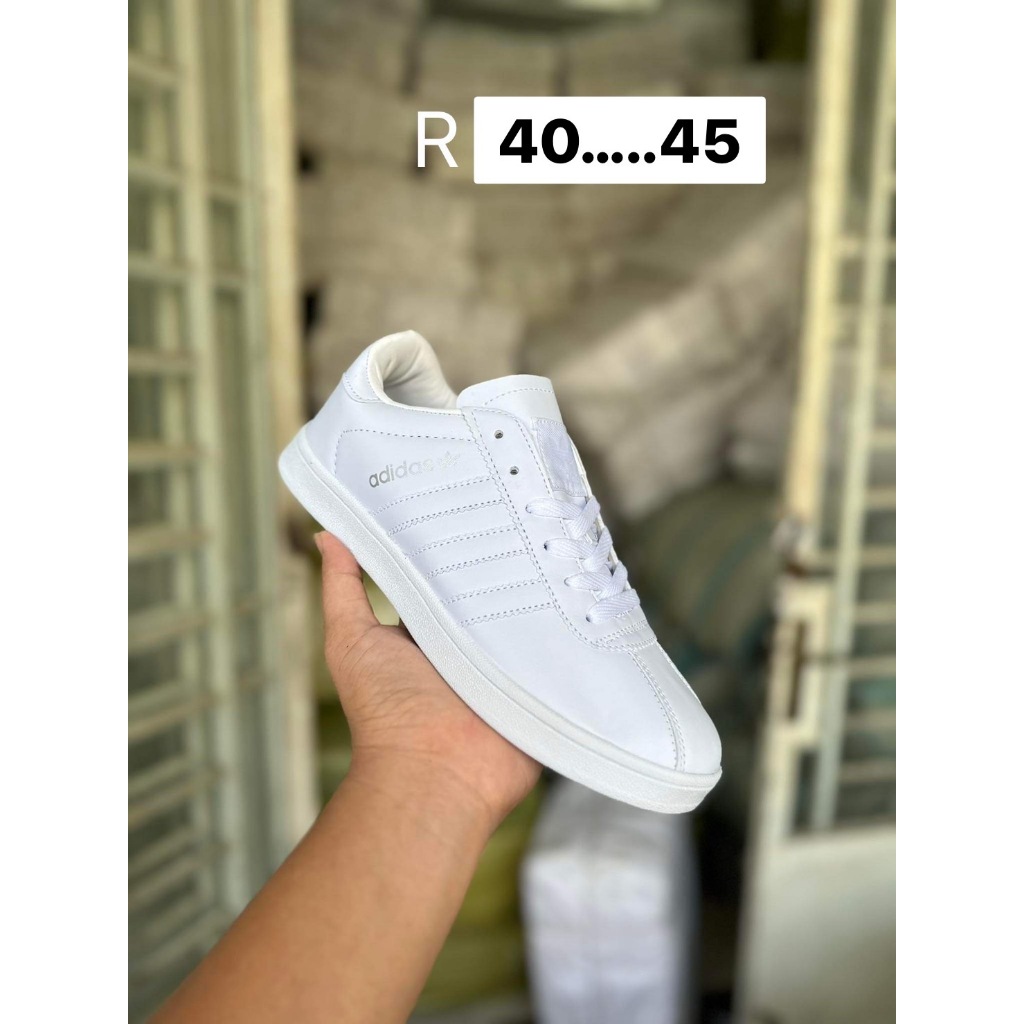 รองเท้าผ้าใบหนัง ใส่ได้ทั้งชายและหญิง (รับประกันสินค้าตรงปก) ไซส์.36-45 มี 6 สี V38B100 - รูปที่ 5