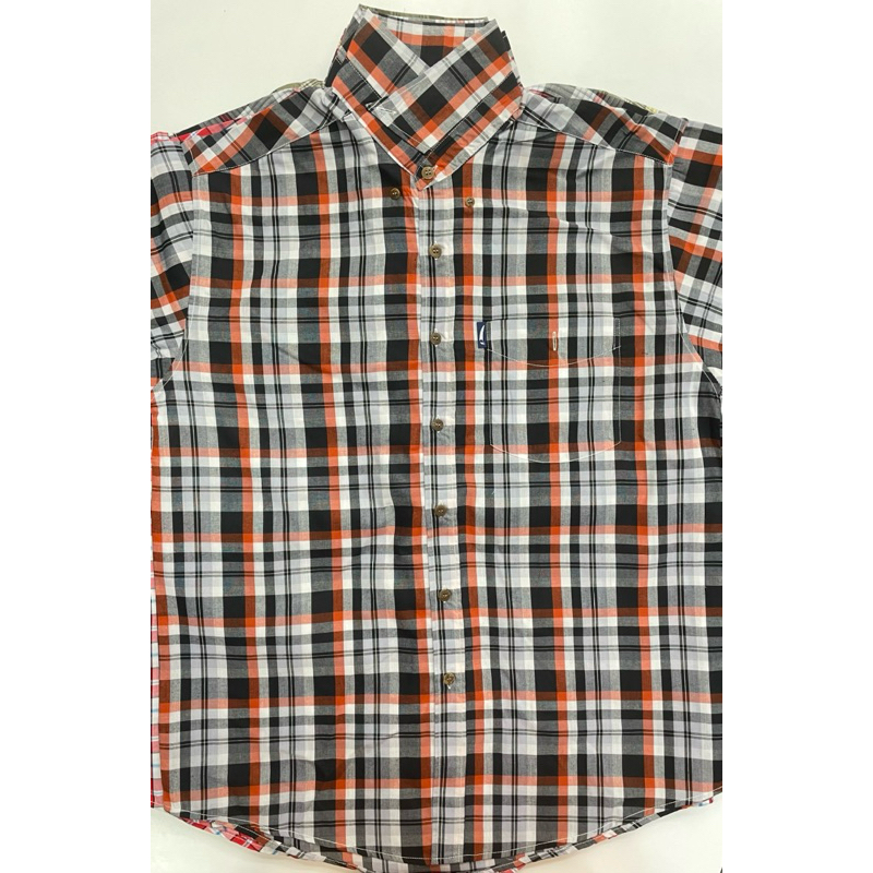 แขนสั้น เชิ้ต ลายสก๊อต M L XL