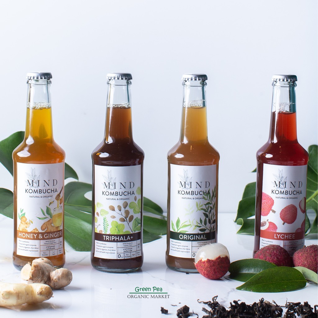 Mind Kombucha มายด์ คอมบูชะ คอมบูชะต้นตำรับ 250ml. 5 รสชาติ มีอย. พร้อมดื่ม สดชื่น