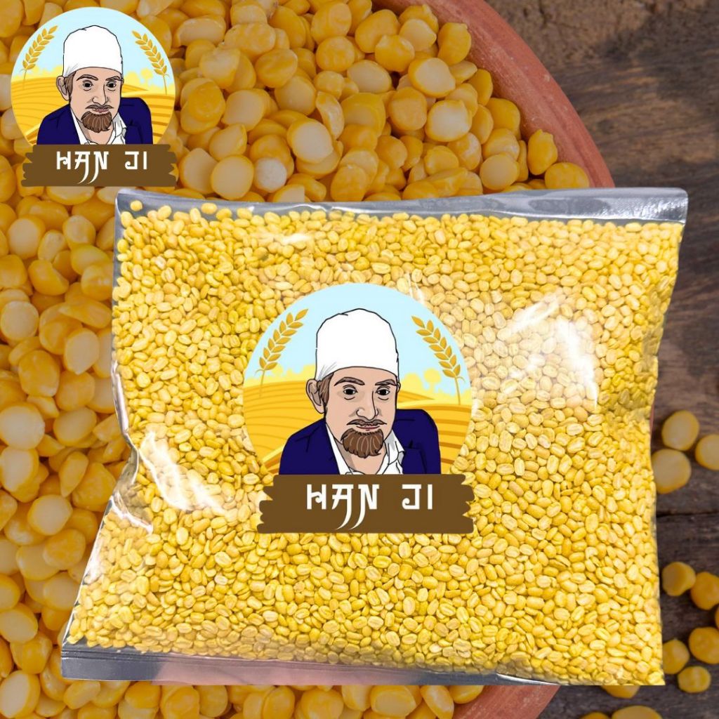 Hanji ถั่วเหลืองขนาดเล็ก 500 กรัม Yellow Gram (Moong Daal)