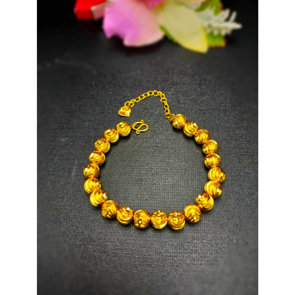 สร้อยข้อมือเม็ดมะยม สองกษัตริย์ สามกษัตริย์ ขนาด 10 มิล ปรับขนาดได้ - รูปที่ 2